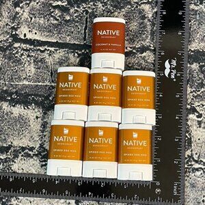 Native 6 Spiked Eggnog & 1 Coconut & Vanilla Deodorant Holiday .35 oz Travel Sz